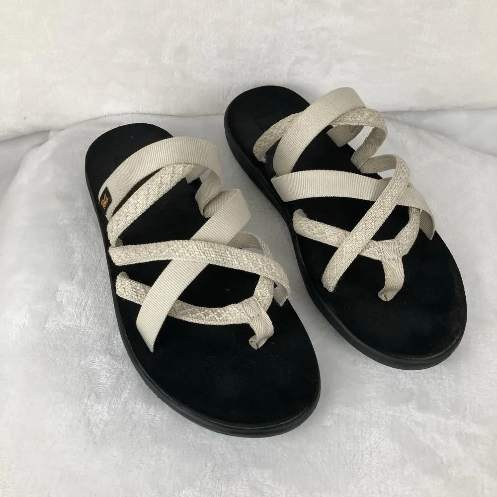 TEVA Sandals Women’s Size 10 Voya Zillesa Beige Strappy Comfort Outdoor Walking